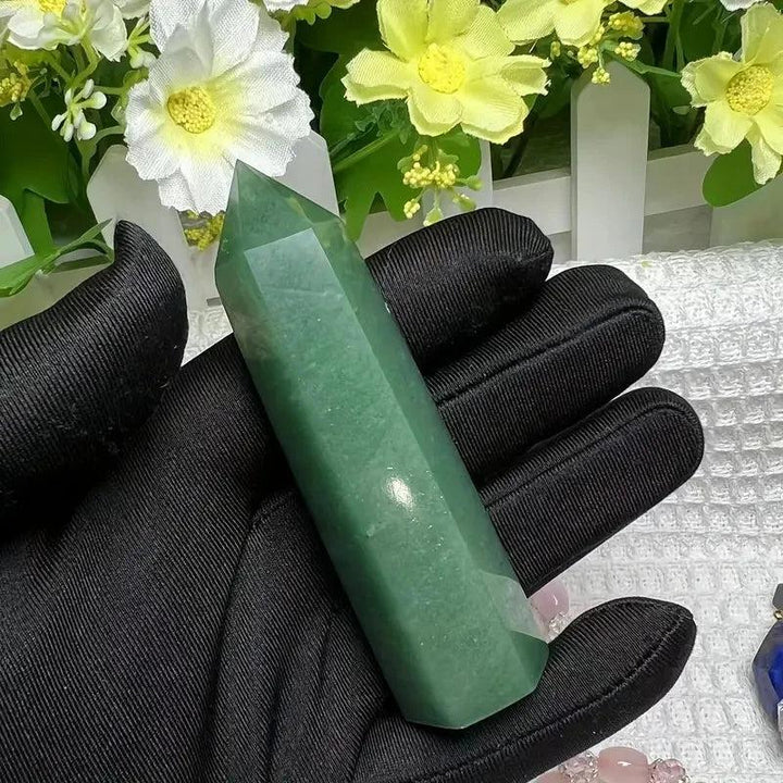 Green Aventurine Crystal Tower | Polished Wand Point