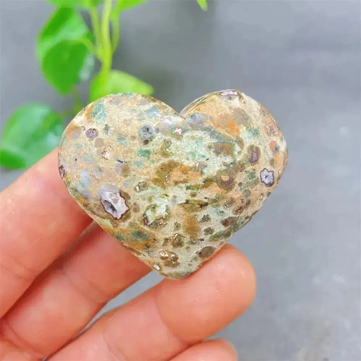 Green Cherry Agate Heart Crystal for Emotional Healing and Harmony-Hearts-Ali-Green Cherry Agate-29 48g-Crystal Destiny