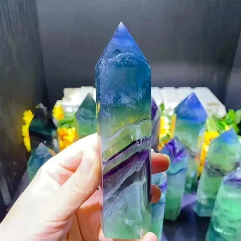 Green Fluorite Crystal Tower Obelisk 50-200g