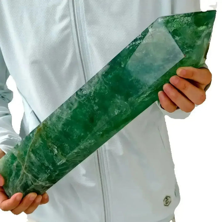 Green Fluorite Obelisk Crystal Tower-Towers-Ali-Green Fluorite-400-500g-Crystal Destiny