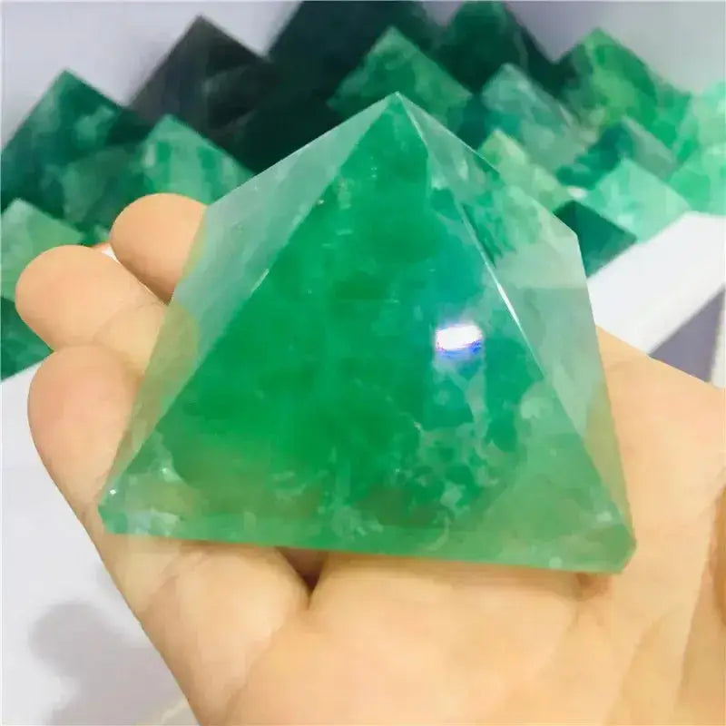 Green Fluorite Pyramids-Pyramids-Ali-Green Fluorite-40mm-Crystal Destiny