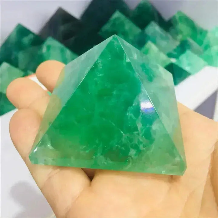 Green Fluorite Pyramids-Pyramids-Ali-Green Fluorite-40mm-Crystal Destiny