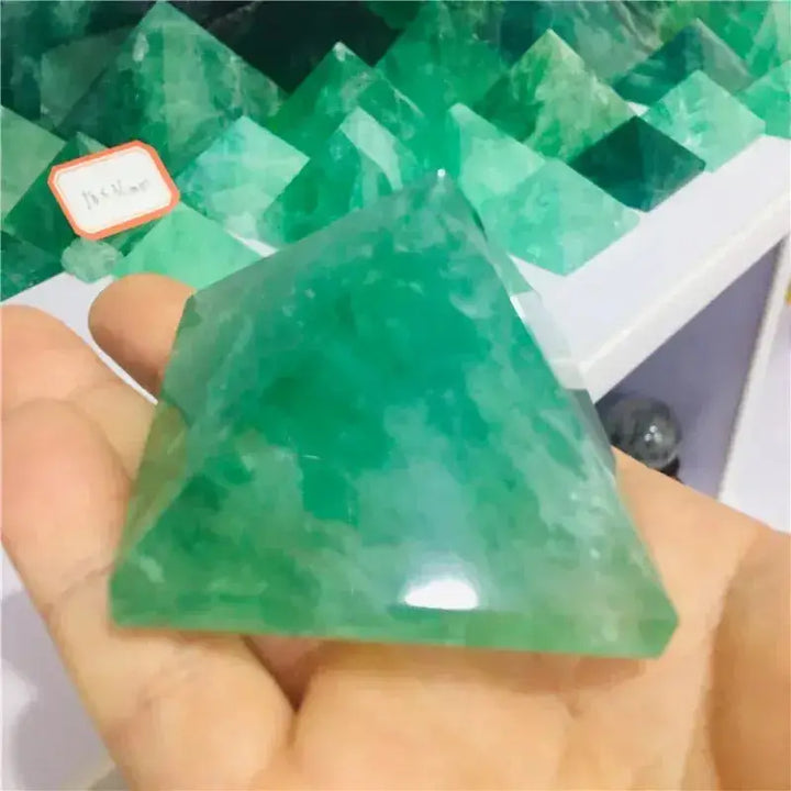Green Fluorite Pyramids-Pyramids-Ali-Green Fluorite-40mm-Crystal Destiny