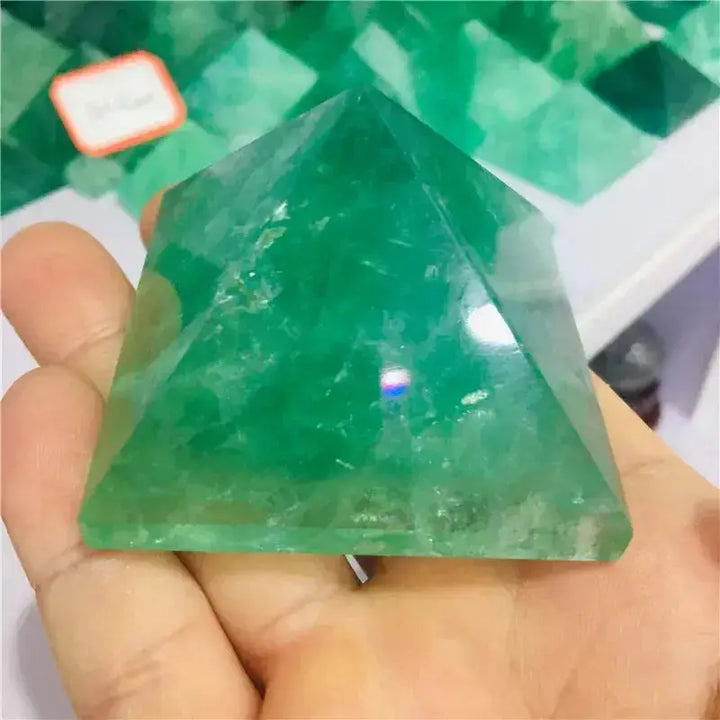 Green Fluorite Pyramids-Pyramids-Ali-Green Fluorite-40mm-Crystal Destiny