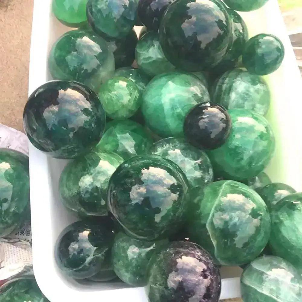 Green Fluorite Sphere for Emotional Balance