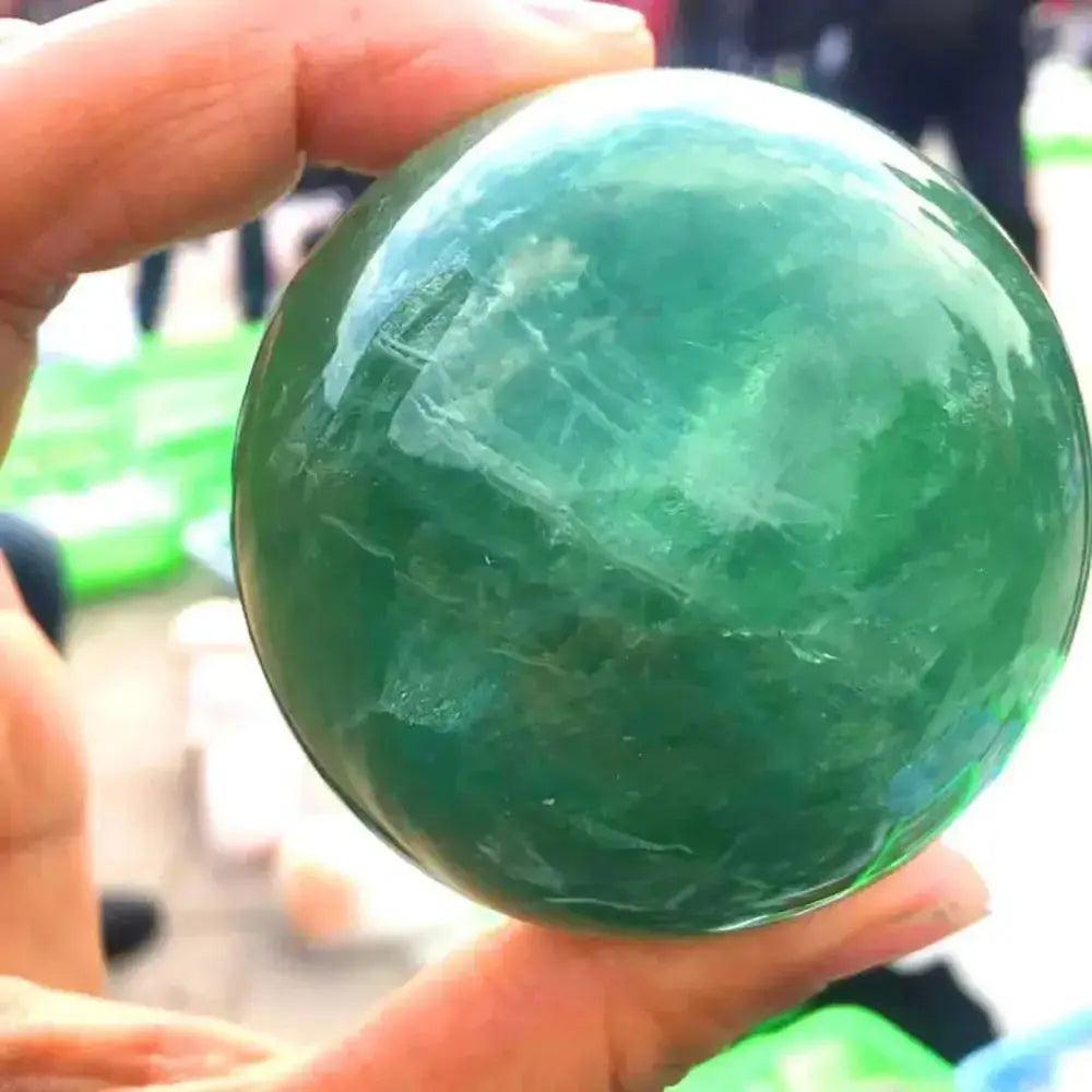 Green Fluorite Sphere for Emotional Balance