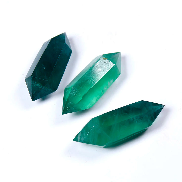 Green Fluorite Crystal Double Terminated Point