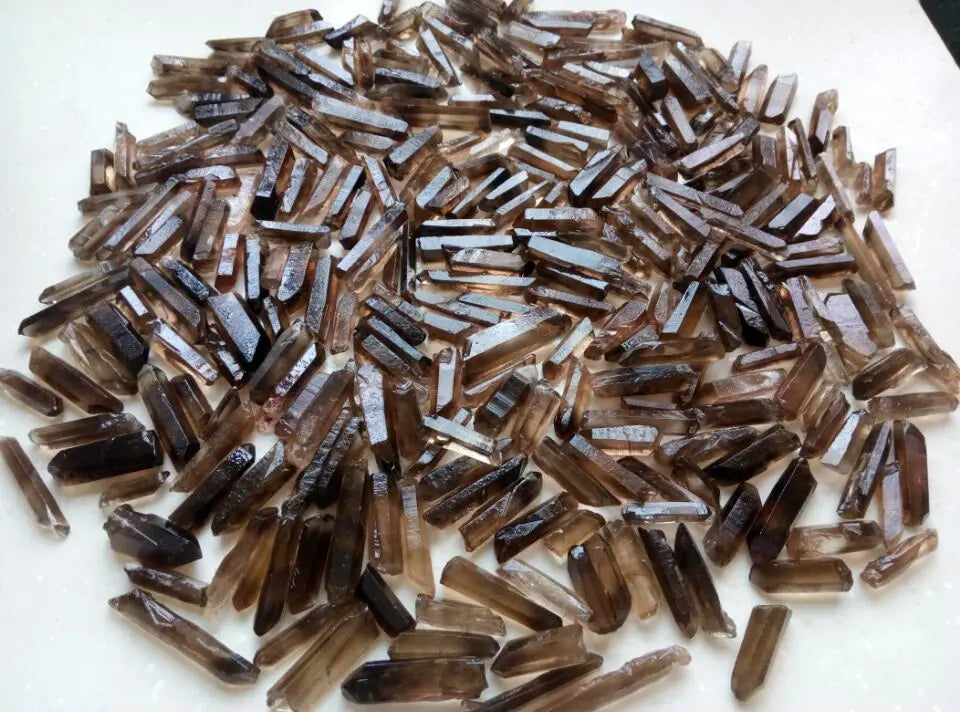 Smoky Quartz Crystal Natural Points Bulk Lot Wands