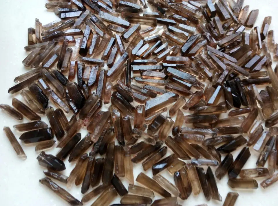 Smoky Quartz Crystal Natural Points Bulk Lot Wands