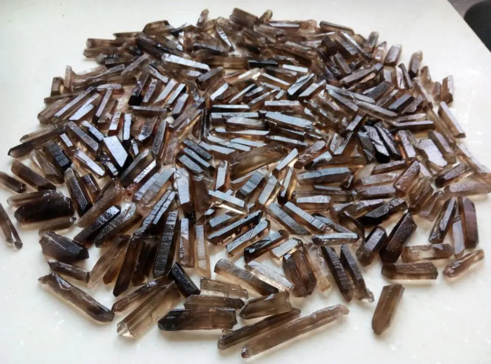 Smoky Quartz Crystal Natural Points Bulk Lot Wands
