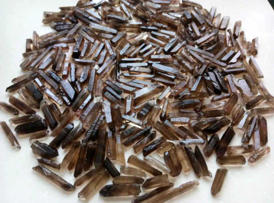 Smoky Quartz Crystal Natural Points Bulk Lot Wands