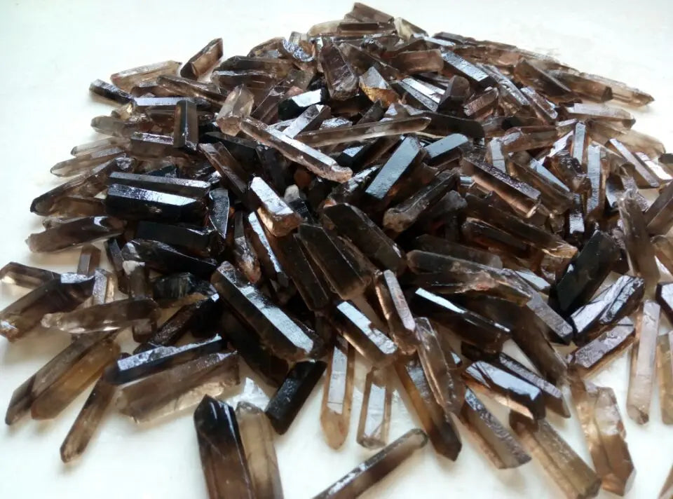 Smoky Quartz Crystal Natural Points Bulk Lot Wands