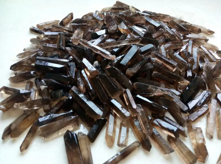 Smoky Quartz Crystal Natural Points Bulk Lot Wands