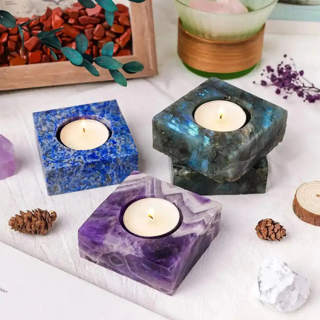 Handcrafted Crystal Tealight Candle Holder