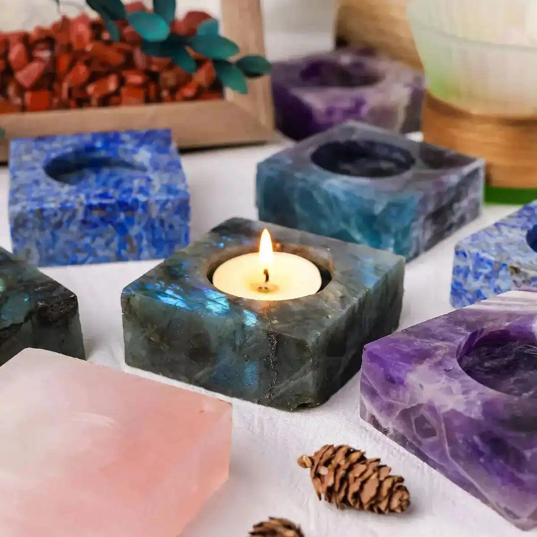 Handcrafted Crystal Tealight Candle Holder