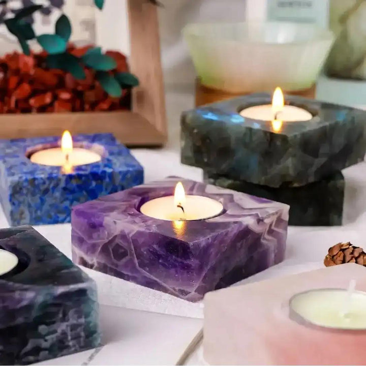 Handcrafted Crystal Tealight Candle Holder