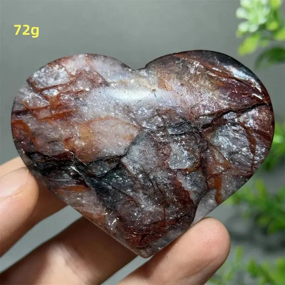 Hematoid Quartz Crystal Heart