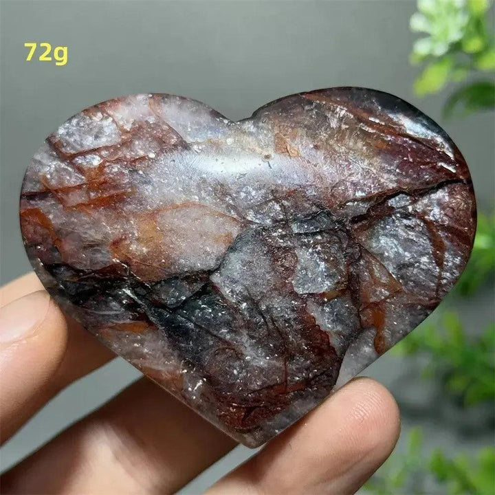 Hematoid Quartz Crystal Heart