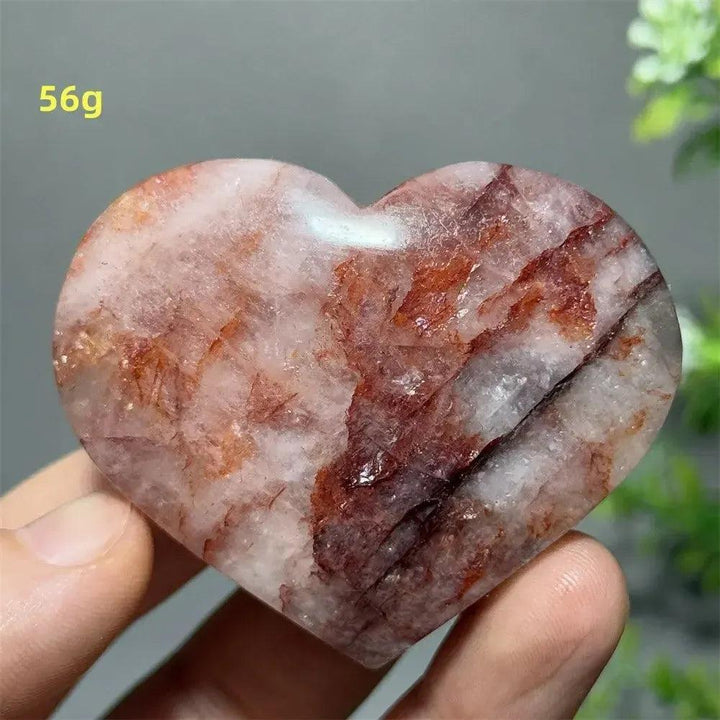 Hematoid Quartz Crystal Heart
