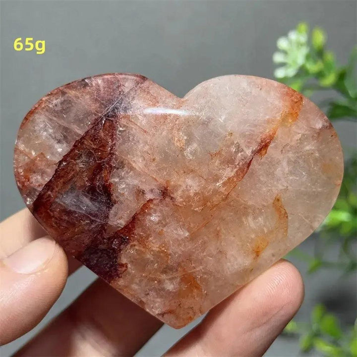 Hematoid Quartz Crystal Heart