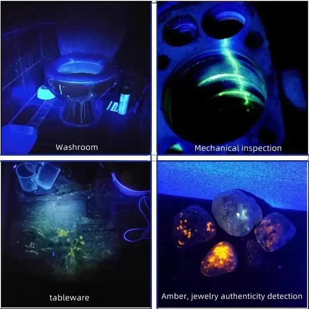 High Power 365nm UV Flashlight, Rechargeable