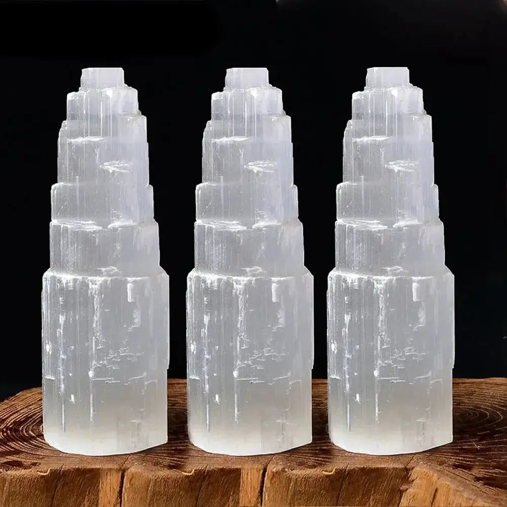 Himalayan Selenite Crystal Tower (Lighting Available)-Towers-Ali-Selenite Height 60mm-Crystal Destiny