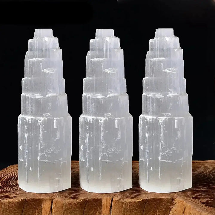 Himalayan Selenite Crystal Tower (Lighting Available)-Towers-Ali-Selenite Height 60mm-Crystal Destiny