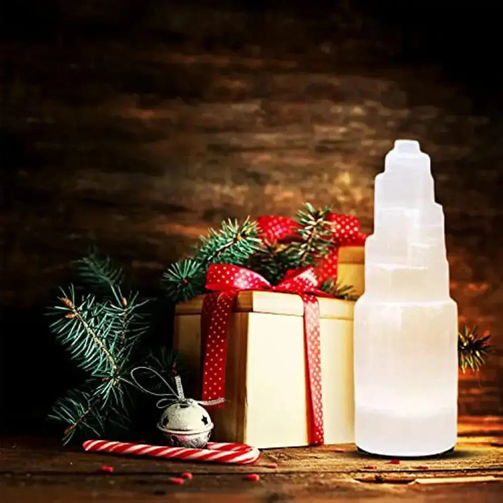 Himalayan Selenite Crystal Tower (Lighting Available)-Towers-Ali-Selenite Height 60mm-Crystal Destiny