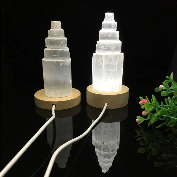 Himalayan Selenite Crystal Tower (Lighting Available)-Towers-Ali-Selenite Height 60mm-Crystal Destiny