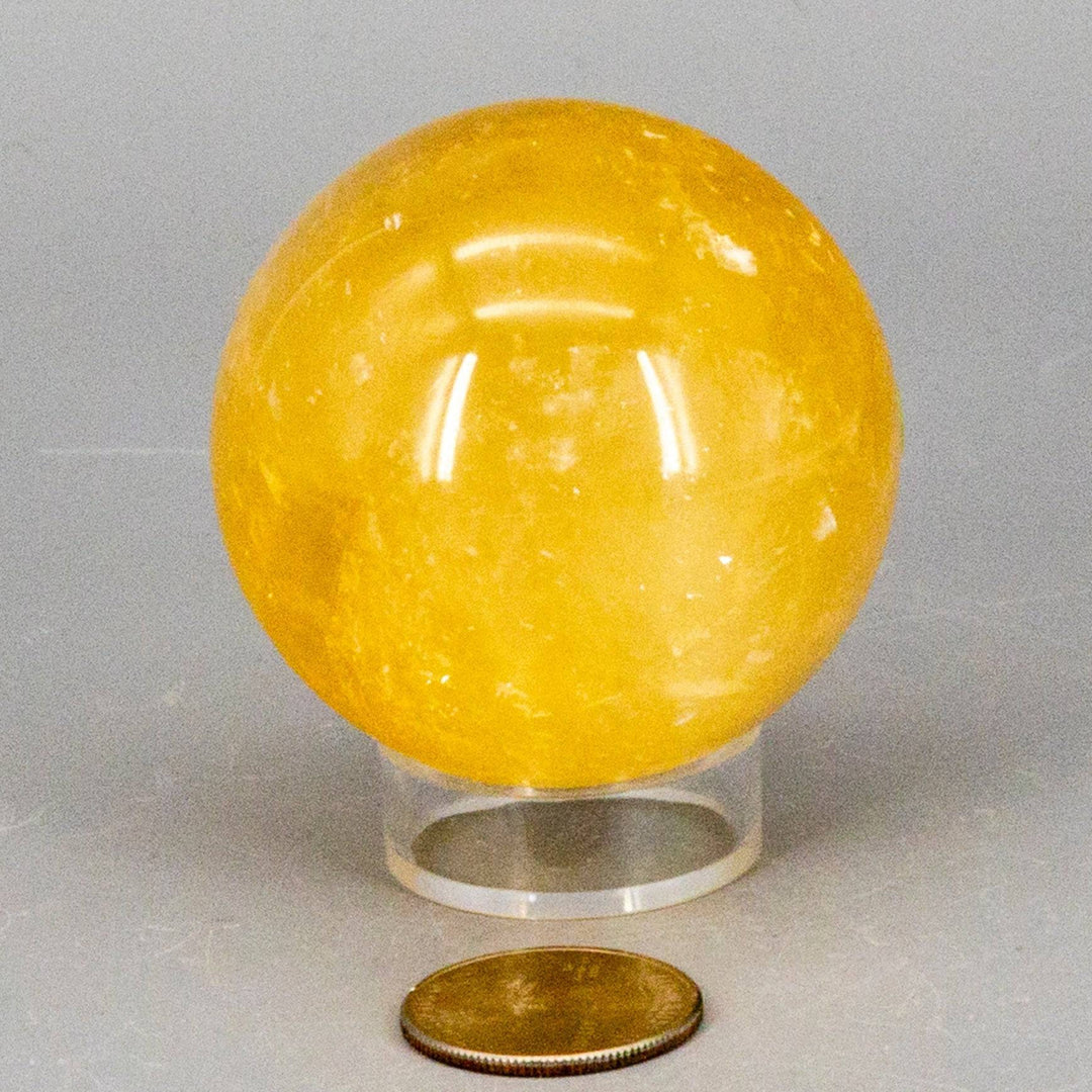 Honey Calcite Sphere 56mm, Warm Empowering Crystal-Spheres-Crystal Destiny-Honey Calcite-260g - 56mm Diameter-Crystal Destiny