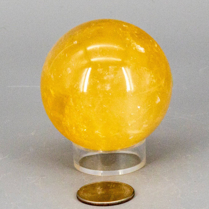 Honey Calcite Sphere 56mm, Warm Empowering Crystal-Spheres-Crystal Destiny-Honey Calcite-260g - 56mm Diameter-Crystal Destiny