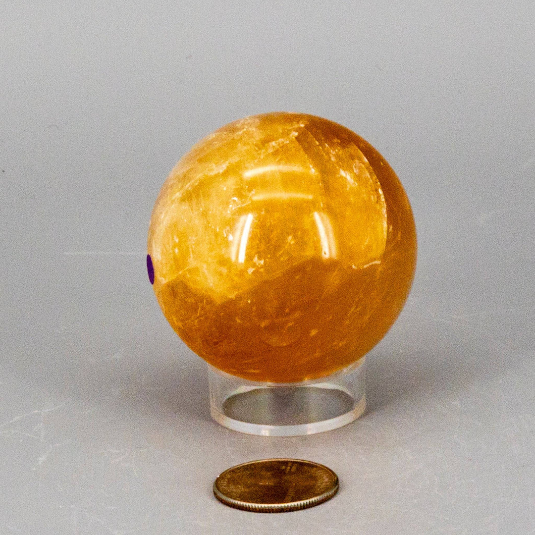Honey Calcite Sphere 56mm, Warm Empowering Crystal-Spheres-Crystal Destiny-Honey Calcite-260g - 56mm Diameter-Crystal Destiny