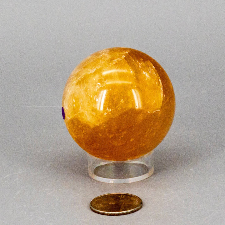 Honey Calcite Sphere 56mm, Warm Empowering Crystal-Spheres-Crystal Destiny-Honey Calcite-260g - 56mm Diameter-Crystal Destiny
