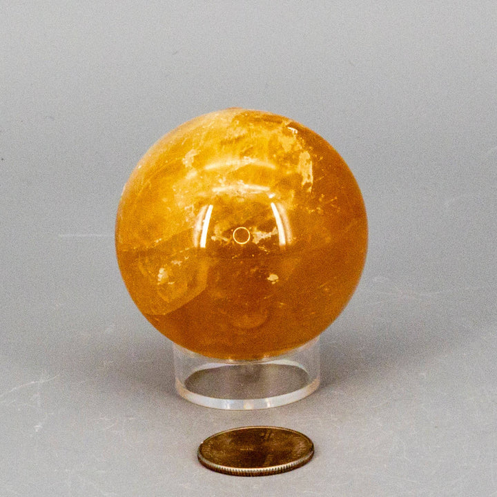 Honey Calcite Sphere 56mm, Warm Empowering Crystal-Spheres-Crystal Destiny-Honey Calcite-260g - 56mm Diameter-Crystal Destiny