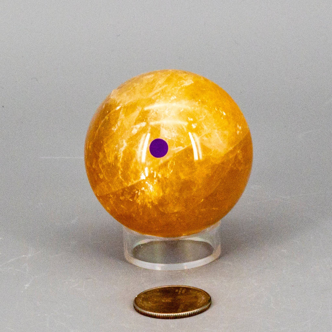 Honey Calcite Sphere 56mm, Warm Empowering Crystal-Spheres-Crystal Destiny-Honey Calcite-260g - 56mm Diameter-Crystal Destiny