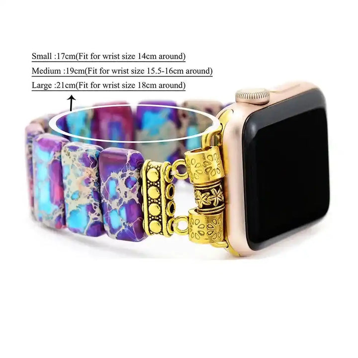 Howlite Beaded Apple Watch Band-Bands-Ali-Future-Small-Apple 38-41MM Plate-Crystal Destiny