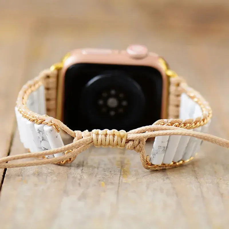 Howlite, Jasper Apple iWatch Band-Bands-Ali-Howlite-Woman-Apple 42-49Plate-Crystal Destiny