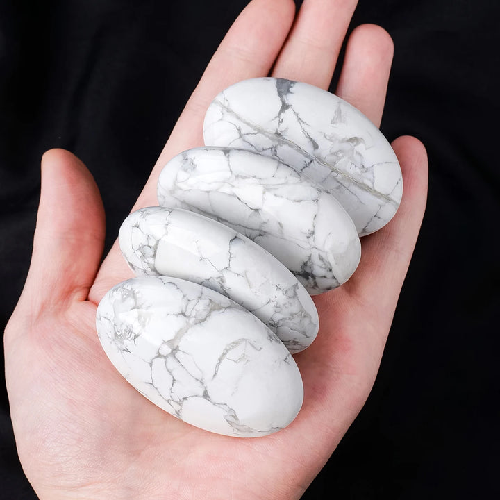 Howlite Palm Stone