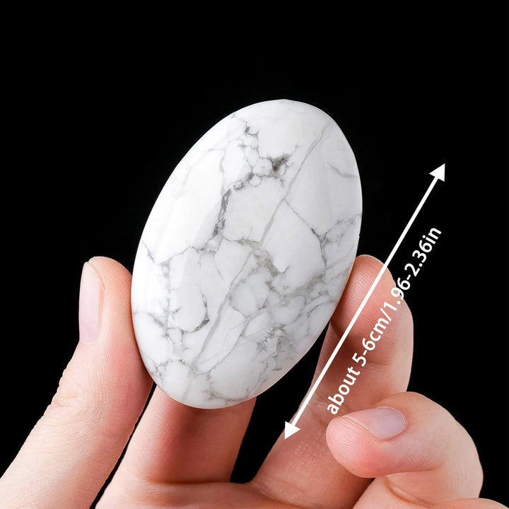 Howlite Palm Stone