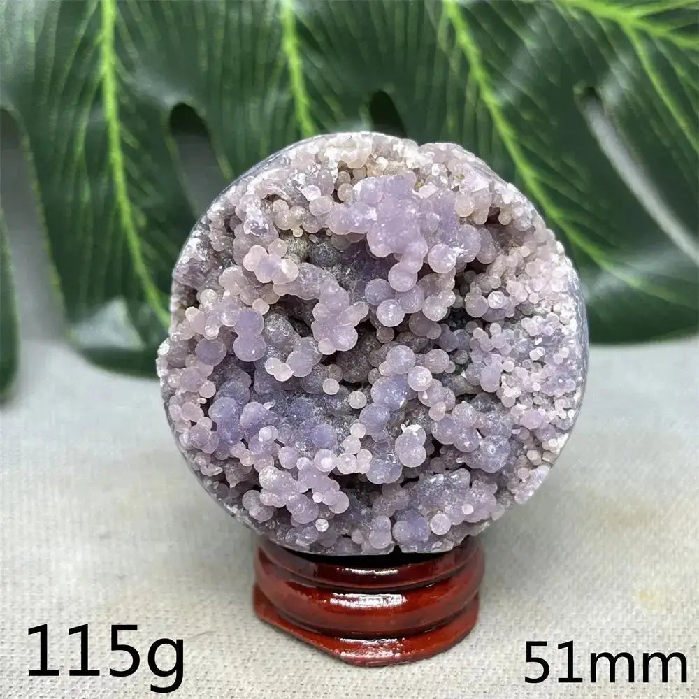 Indonesian Grape Agate Crystal Sphere-Spheres-Ali-Weight 115g-Grape Agate-Crystal Destiny
