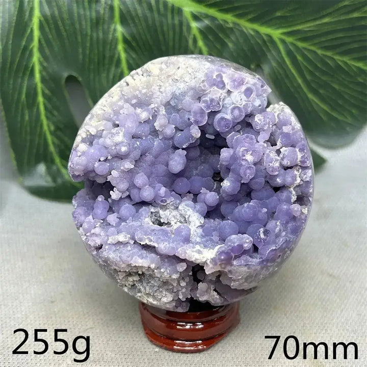 Indonesian Grape Agate Crystal Sphere-Spheres-Ali-Weight 255g-Grape Agate-Crystal Destiny