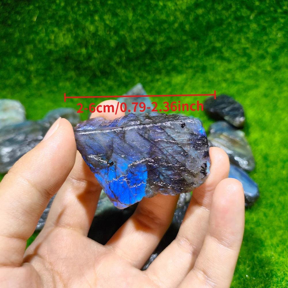 Labradorite Crystal Polished Slice with Blue Flash