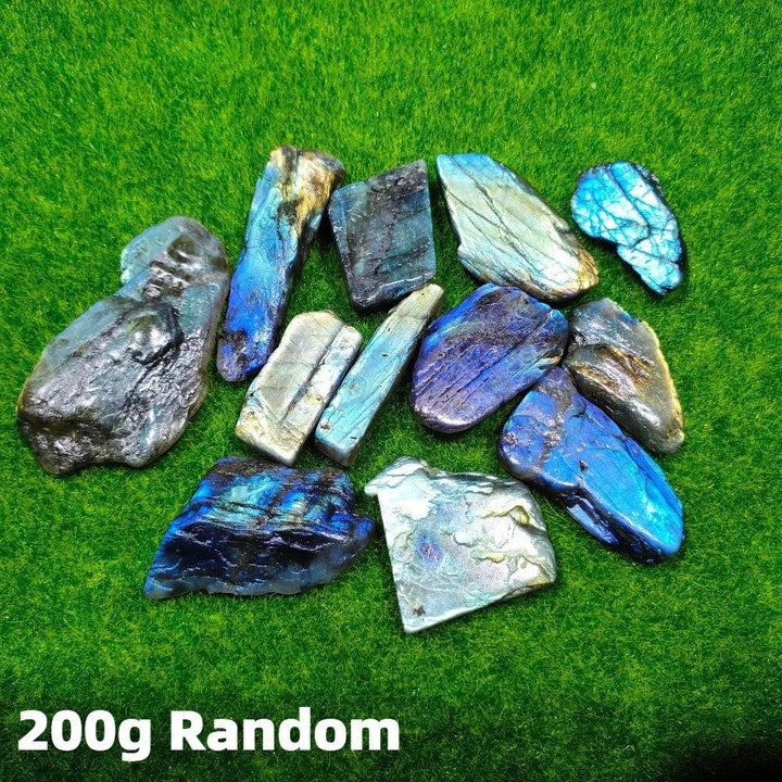 Labradorite Crystal Polished Slice with Blue Flash