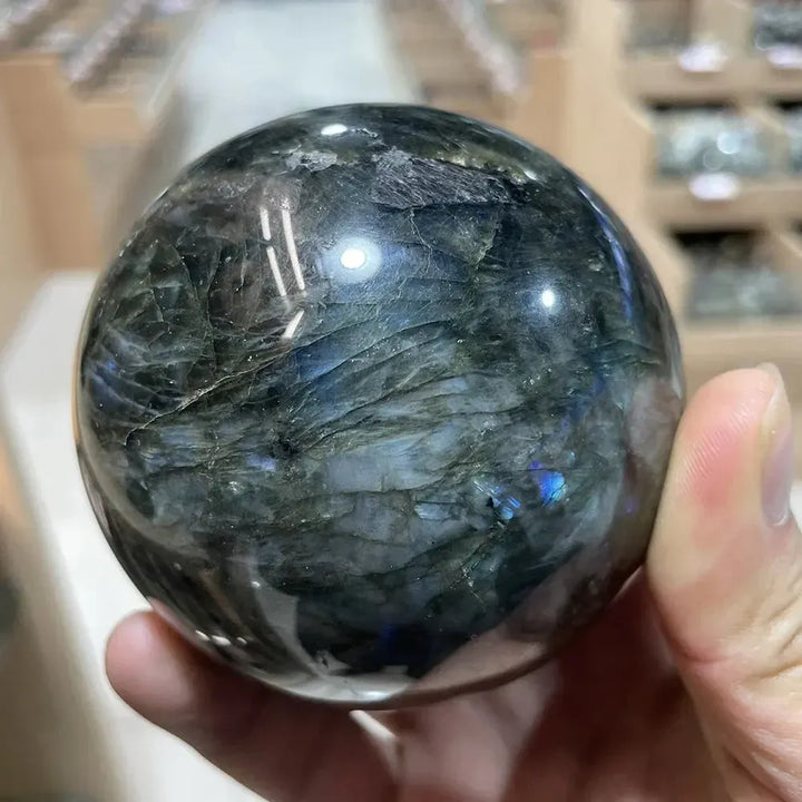 Labradorite Polished Crystal Sphere-Spheres-Ali-Labradorite-40-50mm-Crystal Destiny