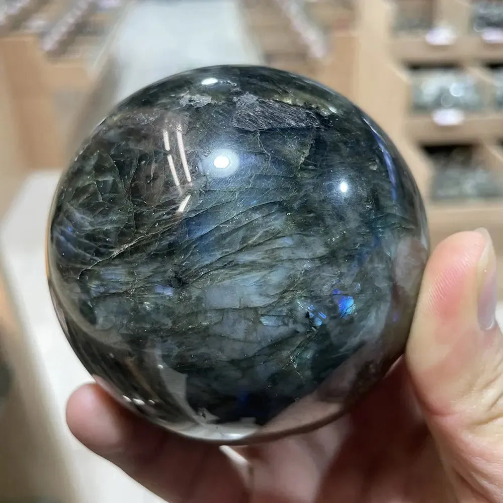 Labradorite Sphere-Spheres-Ali-Labradorite-diameter 40-50mm-Crystal Destiny