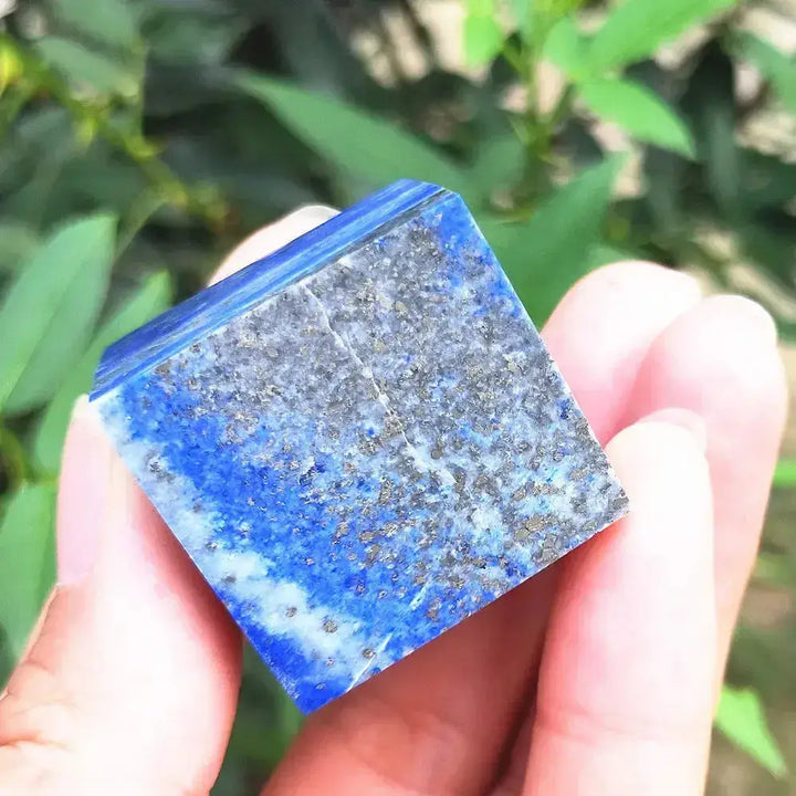 Lapis Lazuli Crystal Cube Paperweight-Cubes-Ali-Lapis Lazuli-~50mm-Crystal Destiny
