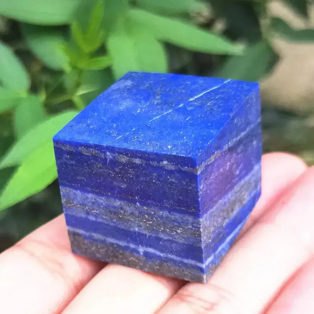 Lapis Lazuli Crystal Cube Paperweight-Cubes-Ali-Lapis Lazuli-~50mm-Crystal Destiny