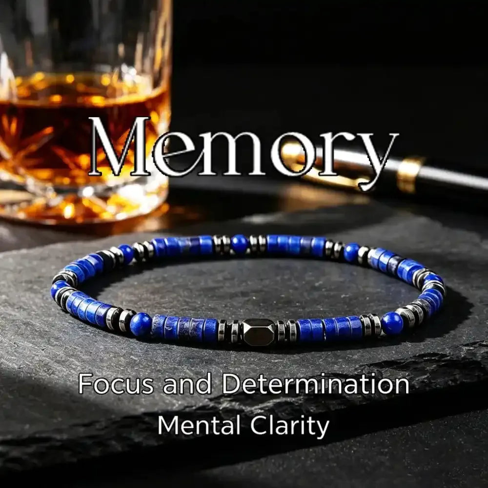 Lapis Lazuli Disc Bead Stretch Bracelet