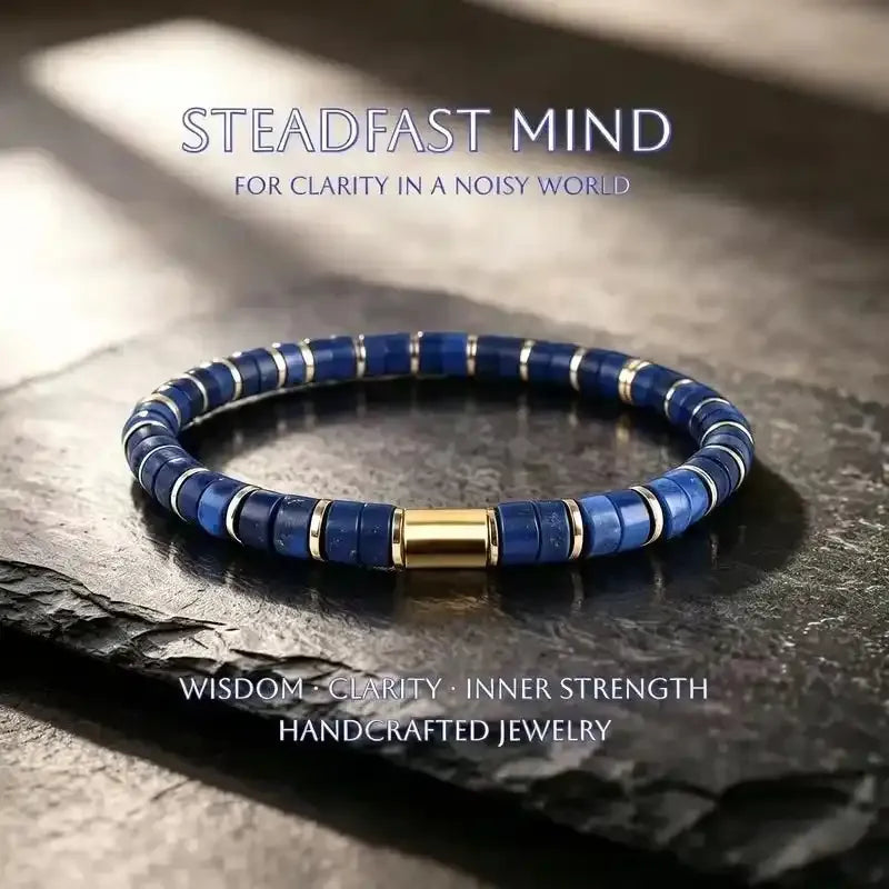 Lapis Lazuli or Tiger's Eye Bead Bracelet