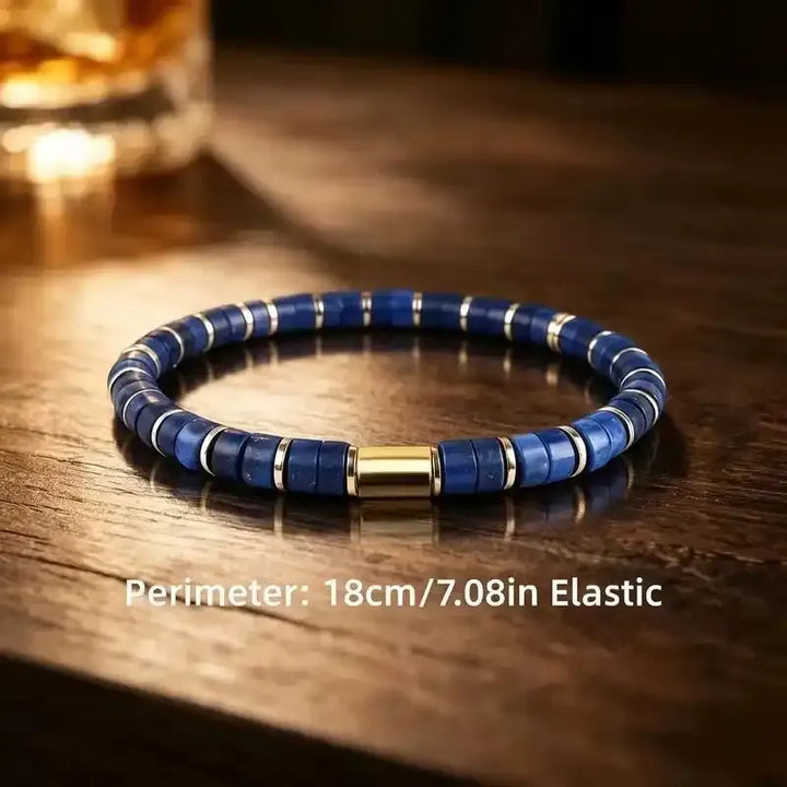Lapis Lazuli or Tiger's Eye Bead Bracelet